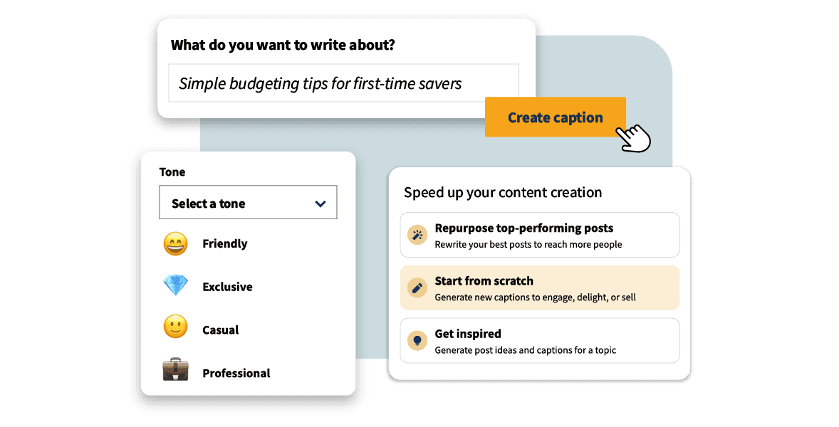 Hootsuite AI writing features