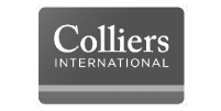 Logotipo da Colliers International em preto e branco