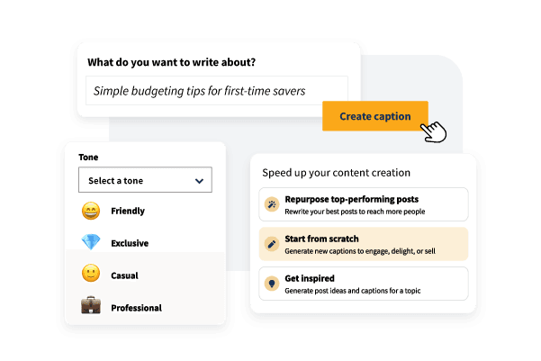 Example of AI writing tool.