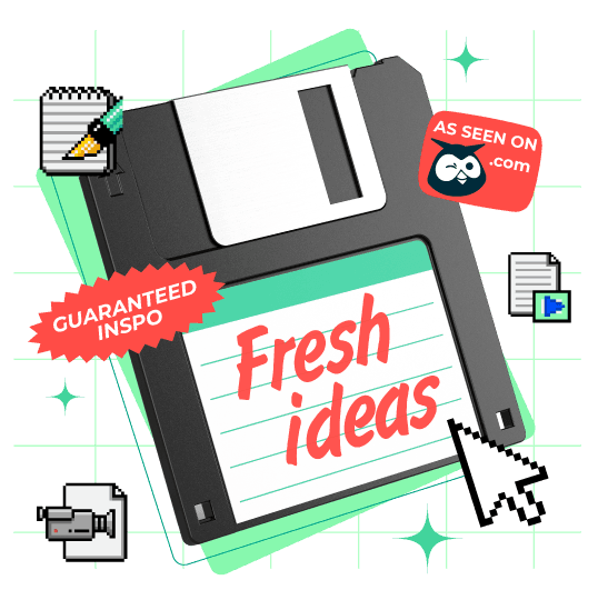 Banner image of a floppy disk with "Fresh Ideas" written on it