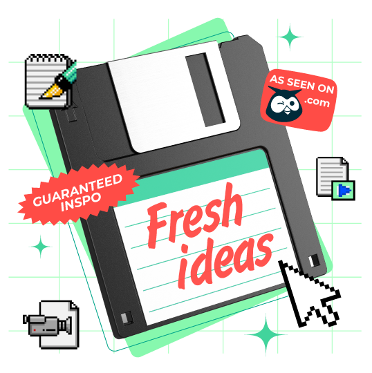 Banner image of a floppy disk with "Fresh Ideas" written on it