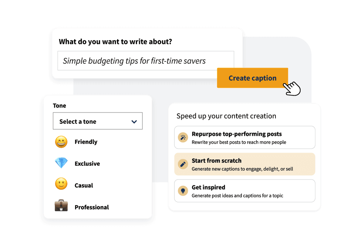 Sample of AI writer/content creation tool.