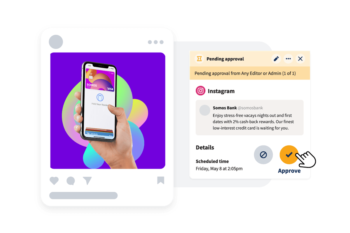 Sample of Hootsuite collaboration features