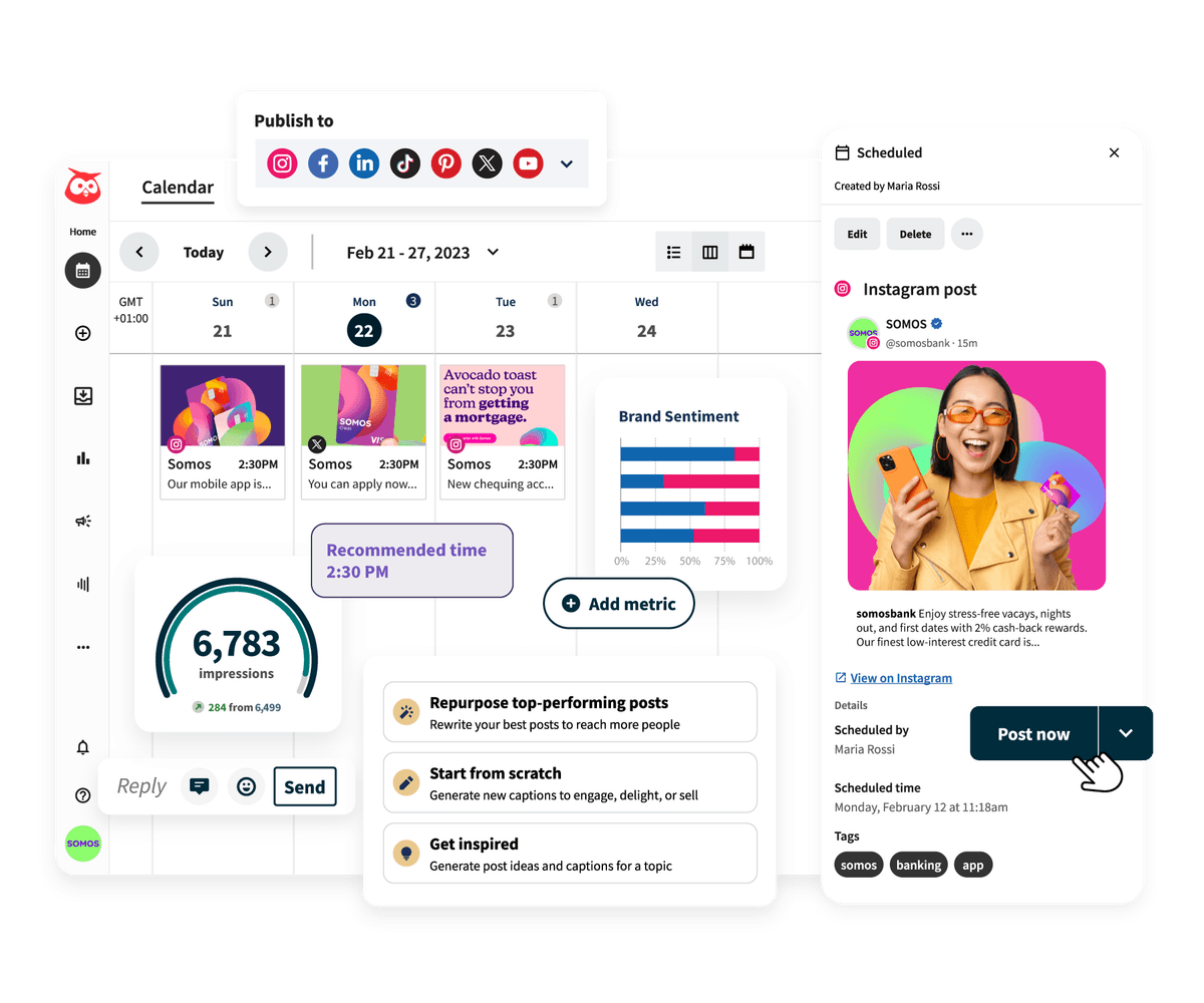 Gestión de redes sociales, análisis, programación