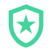 a clipart shield with a star in the middle