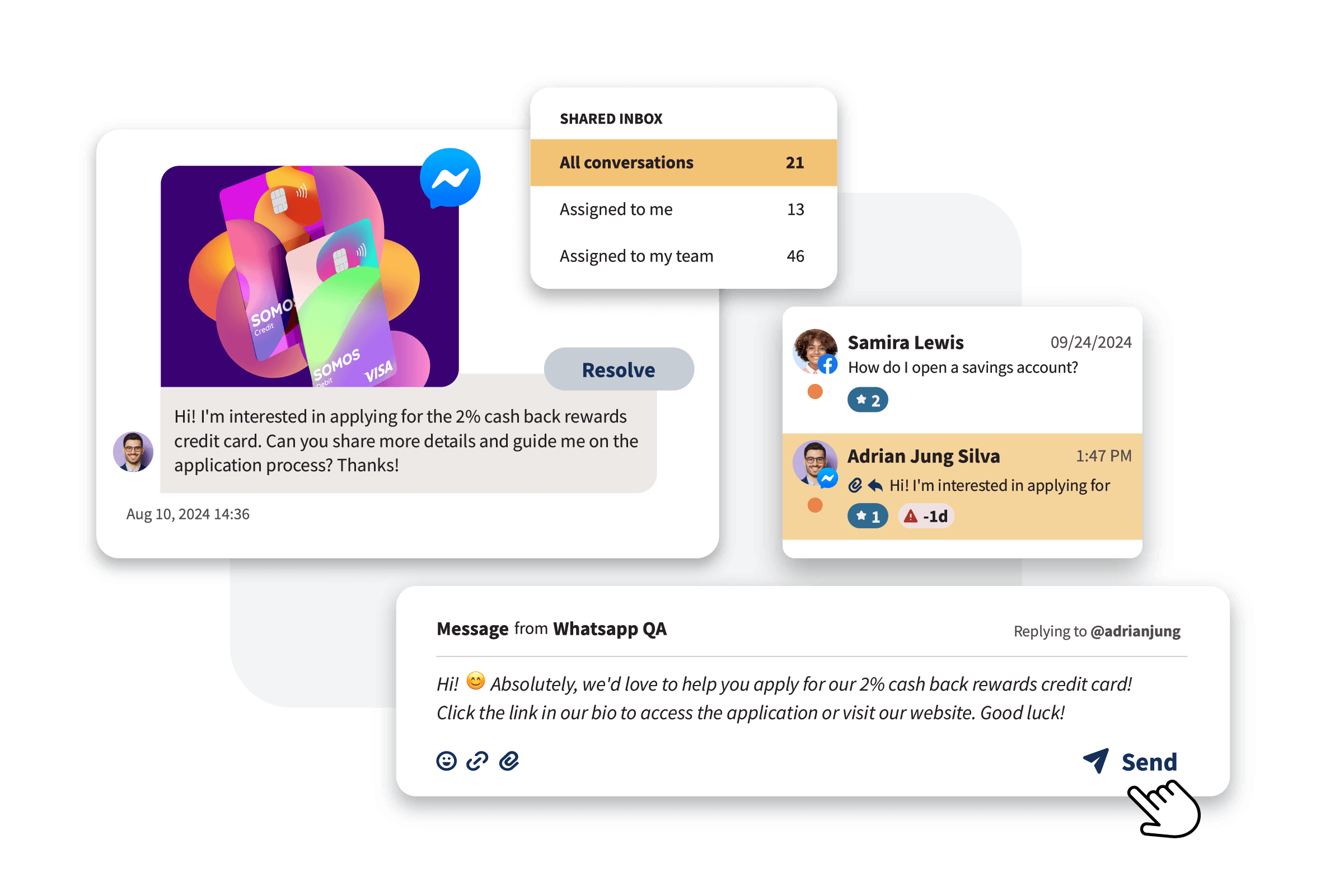 Facebook inbox management in Hootsuite