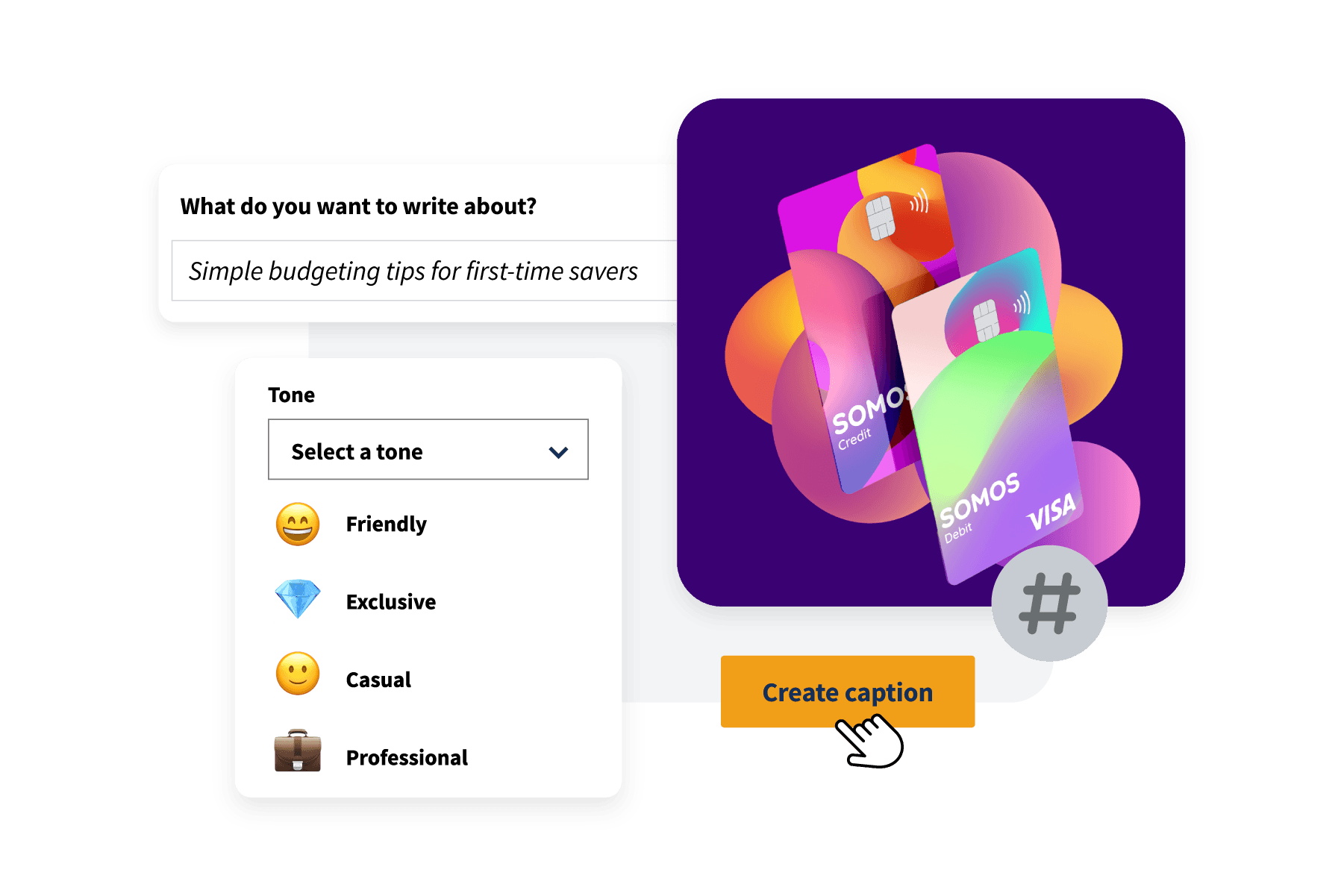 Hootsuite AI caption writer