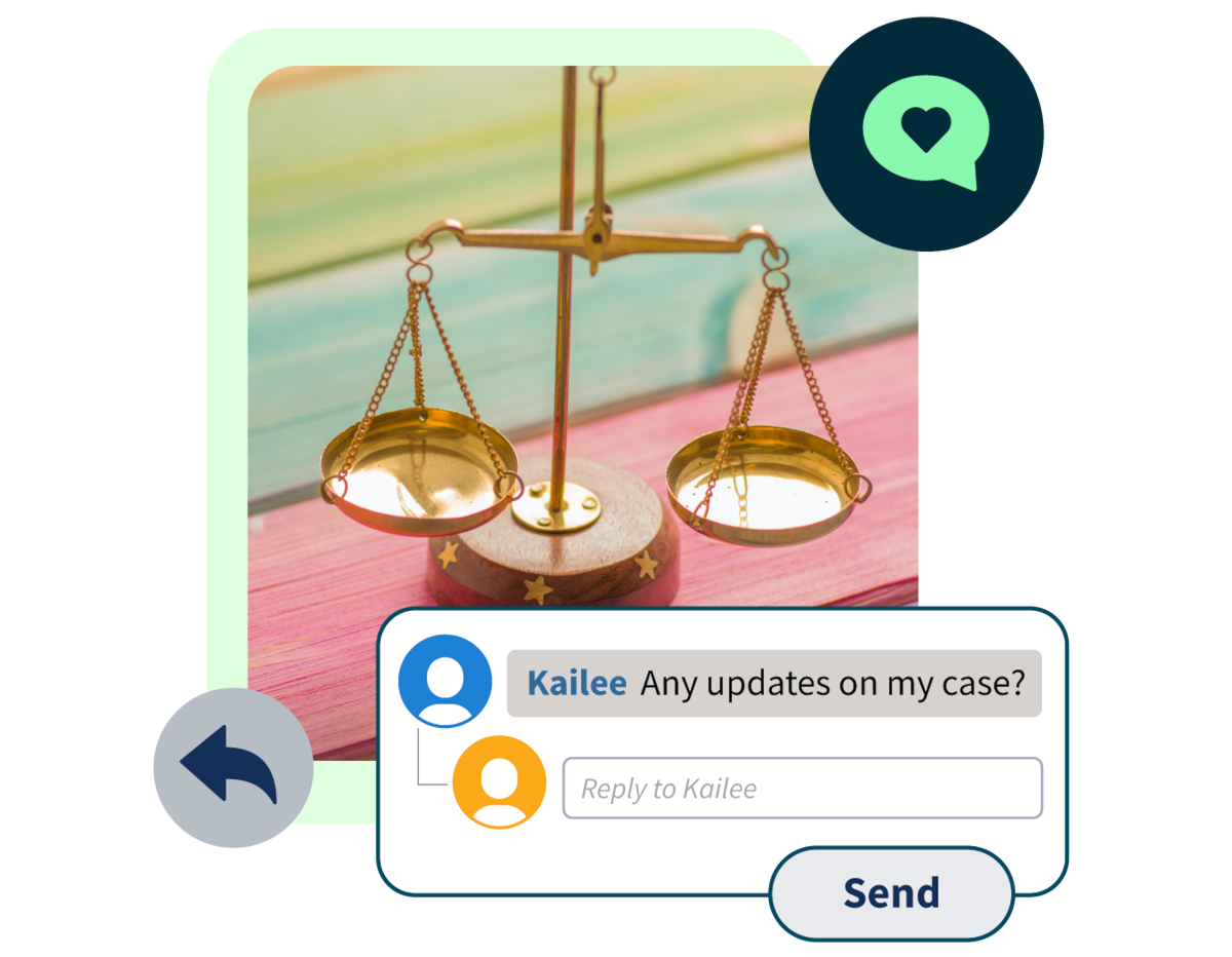 Image of the scales of justice with Hootsuite Inbox graphic