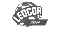Logo Ledcor Group in bianco e nero