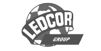 Logo Ledcor Group in bianco e nero