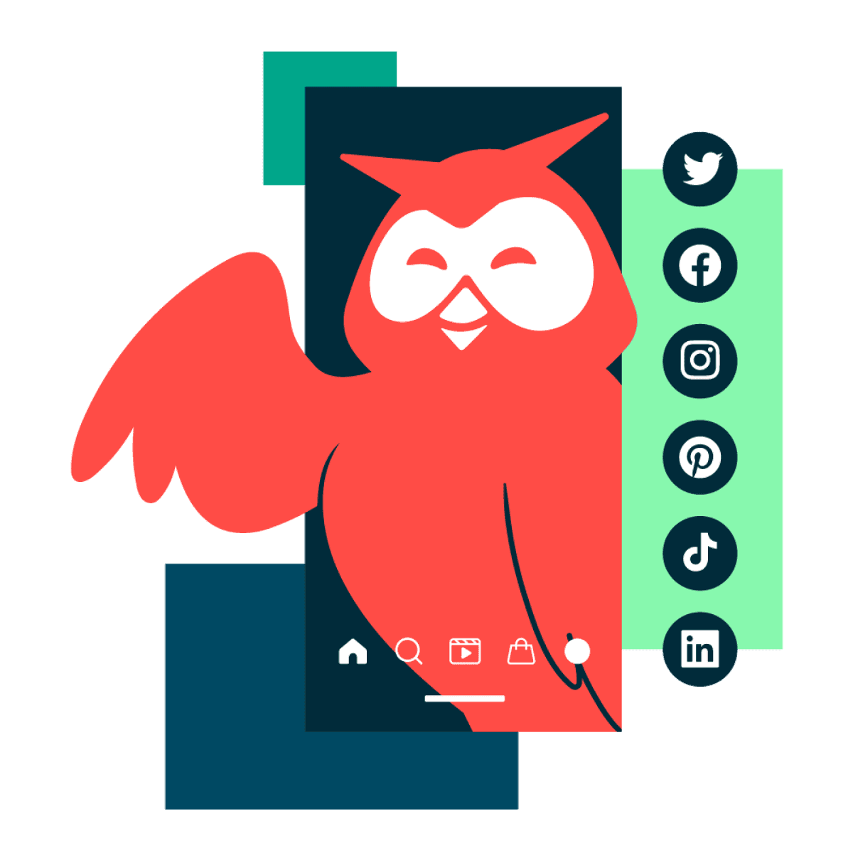 Image of Owly waving