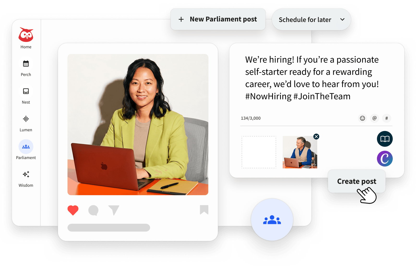 Hootsuite amplify finance posts