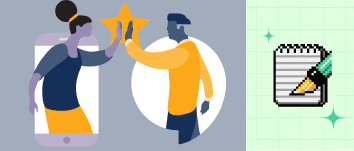 Graphic of two people high-fiving