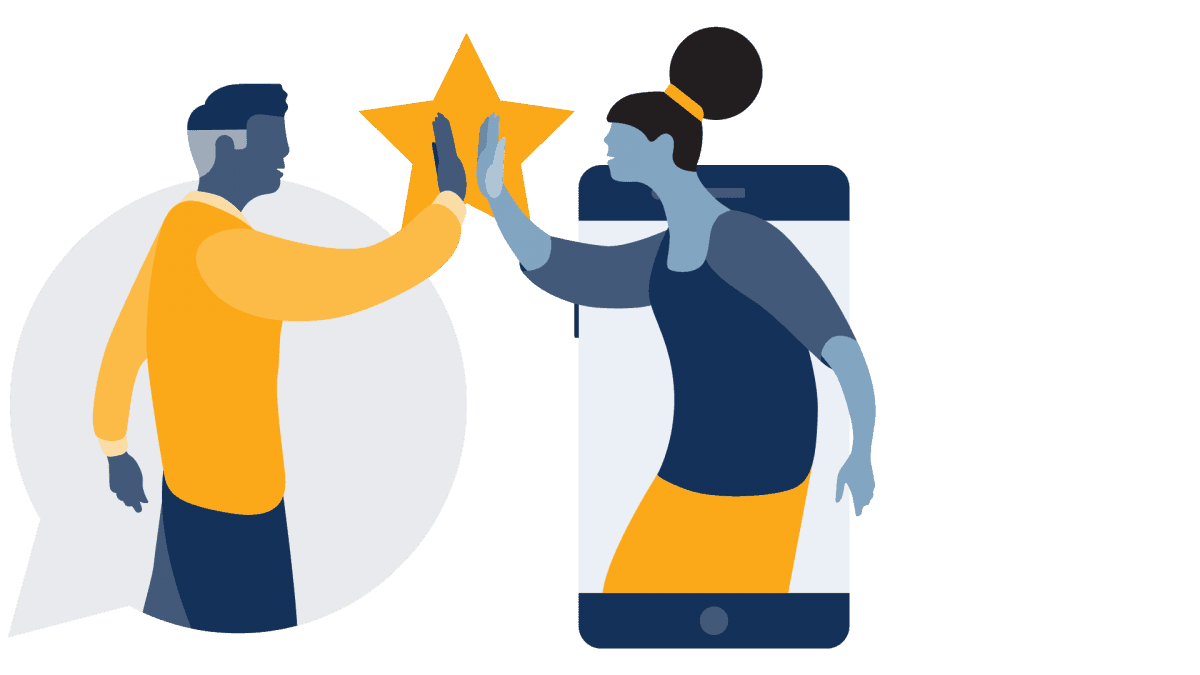 Image du bloc média 2 du service client de Facebook Messenger