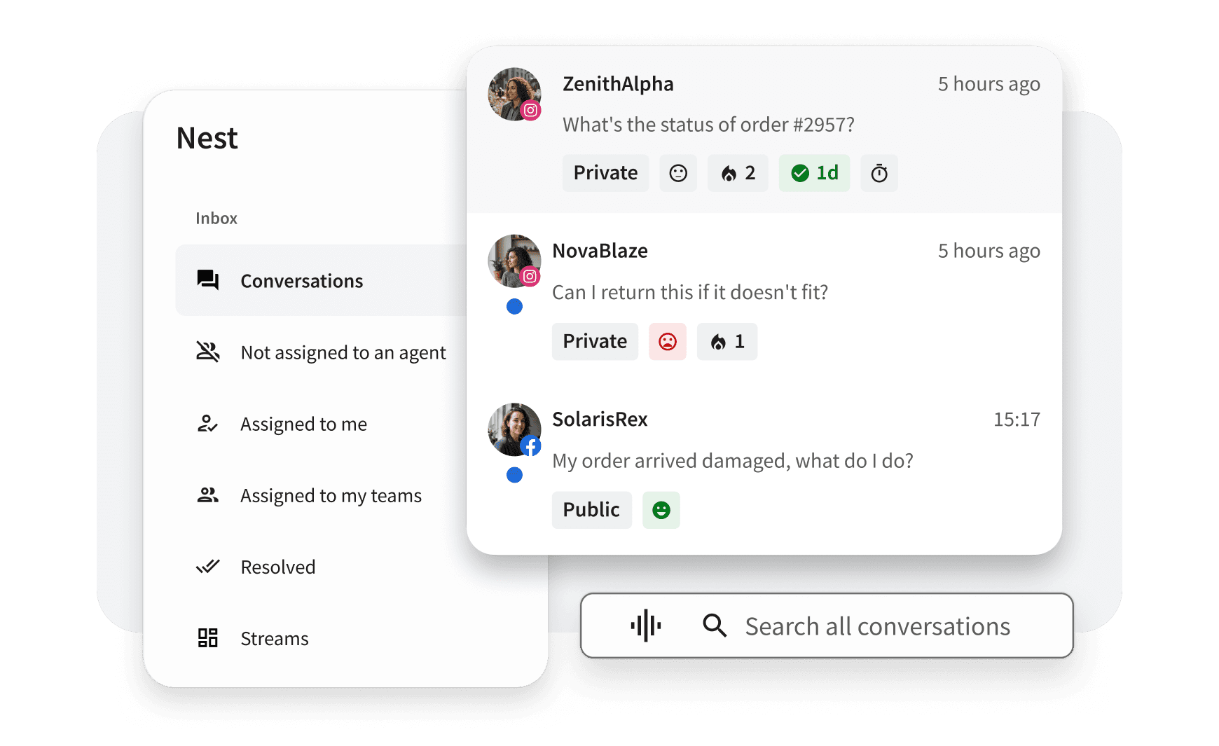 Hoot suite social messaging features and inbox