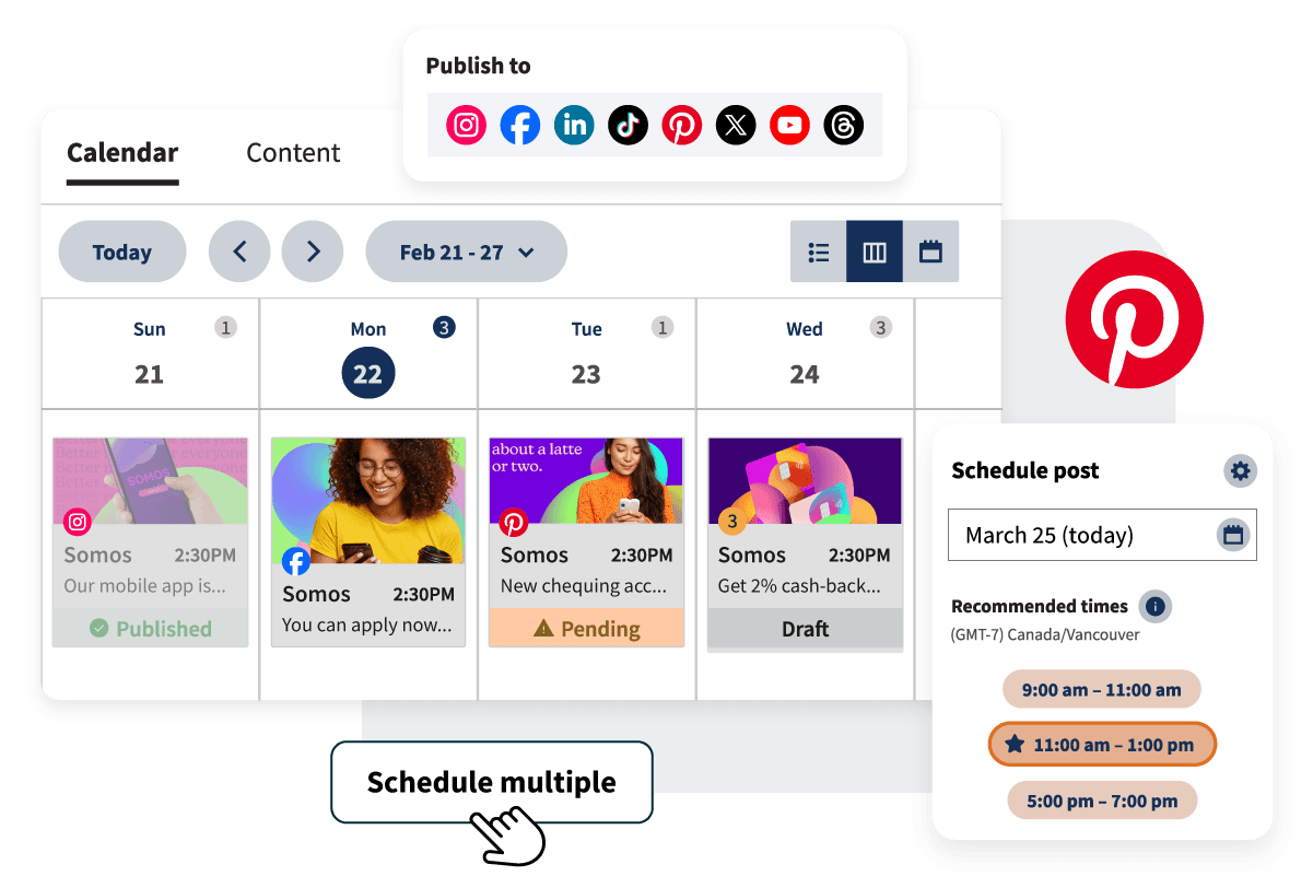 Scheduling multiple posts