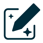 Pen with sparkles icon