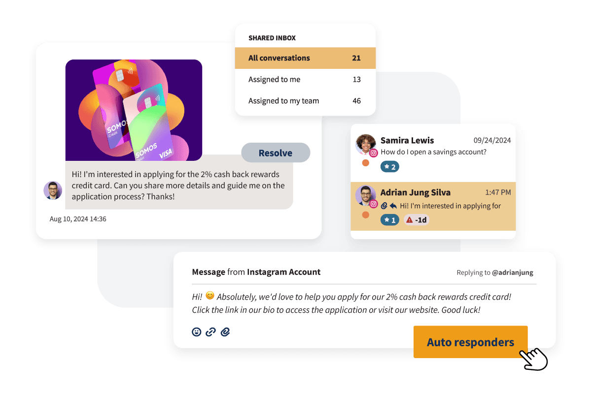 Beispiel für die Nachrichtenverfolgung in Hootsuite