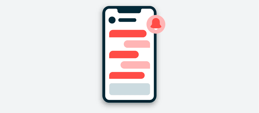 Smartphone mit Warnung