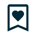 Lesezeichen mit Herzsymbol